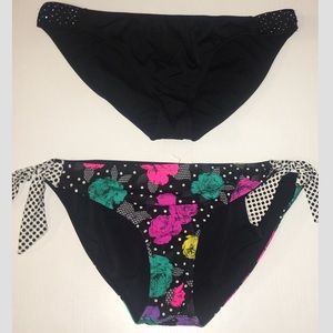 • XHILARATION • set of 2 swim bottoms